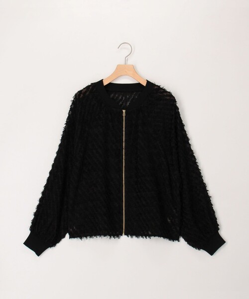 MICO COULIER(ミコクリエ)の「立体ジャガードZIPシャツブルゾン(ブルゾン・レディース・ベビーピンク/ブラック/キナリ・38)」の1枚目の写真