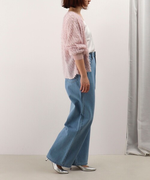 MICO COULIER(ミコクリエ)の「立体ジャガードZIPシャツブルゾン(ブルゾン・レディース・ベビーピンク/ブラック/キナリ・38)」の9枚目の写真