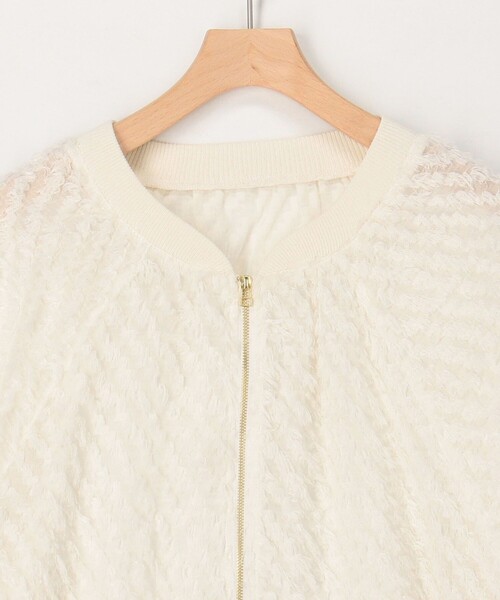 MICO COULIER(ミコクリエ)の「立体ジャガードZIPシャツブルゾン(ブルゾン・レディース・ベビーピンク/ブラック/キナリ・38)」の13枚目の写真