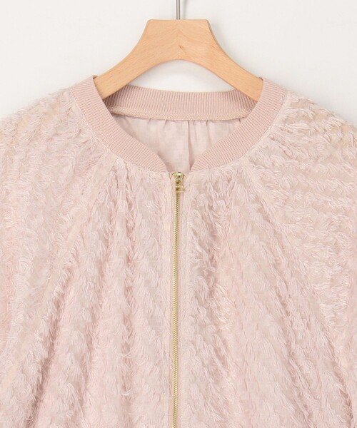 MICO COULIER(ミコクリエ)の「立体ジャガードZIPシャツブルゾン(ブルゾン・レディース・ベビーピンク/ブラック/キナリ・38)」の21枚目の写真