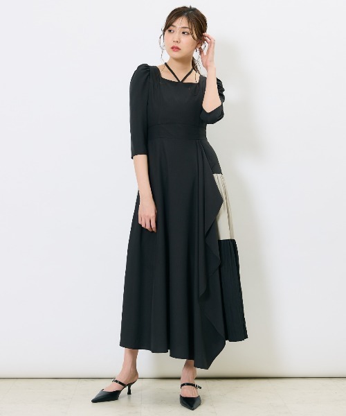 アシメラッフルティアードワンピース