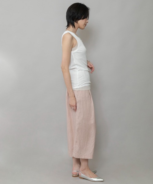 Munich（ミューニック）の「シアーリブツインセットタンクトップ（タンクトップ・レディース・ホワイト/ダークグレー/オレンジ・FREE）」の15枚目の写真