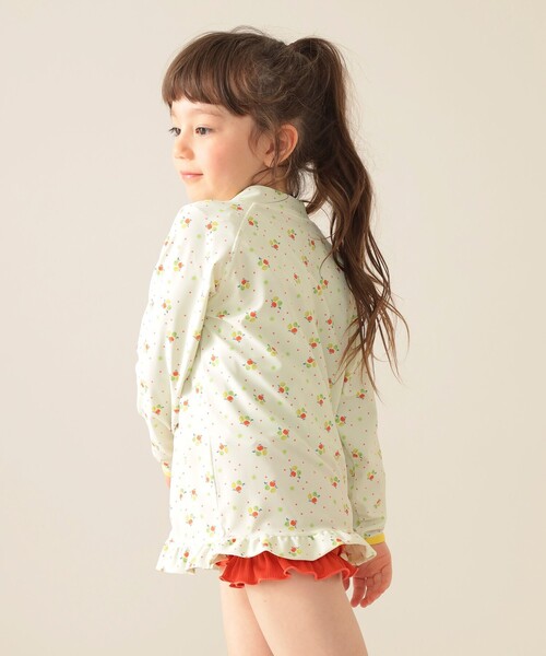 BEAMS mini（ビームスミニ）の「UV ジップ ラッシュガード 2025SS（100～130cm）（ラッシュガード・キッズ・オレンジ/ミント・S(100～110)/M(110～120)/L(120～130)）」の17枚目の写真
