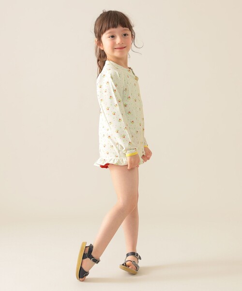 BEAMS mini（ビームスミニ）の「UV ジップ ラッシュガード 2025SS（100～130cm）（ラッシュガード・キッズ・オレンジ/ミント・S(100～110)/M(110～120)/L(120～130)）」の19枚目の写真