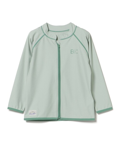 BEAMS mini（ビームスミニ）の「UV ジップ ラッシュガード 2025SS（100～130cm）（ラッシュガード・キッズ・オレンジ/ミント・S(100～110)/M(110～120)/L(120～130)）」の6枚目の写真