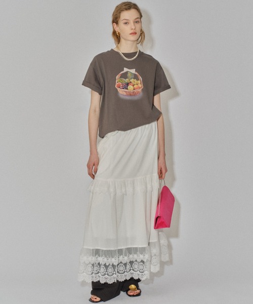 yae(ヤエ)の「Original graphic T-shirts / オリジナルグラフィックTシャツ(Tシャツ/カットソー・レディース・グレー/ホワイト・FREE)」の5枚目の写真