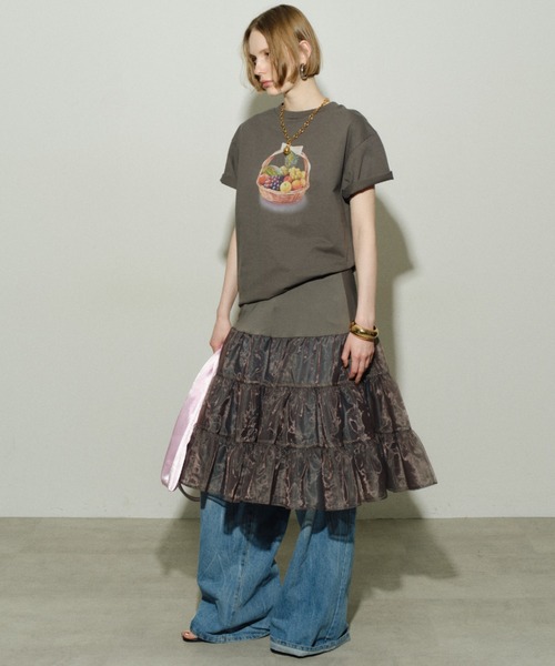 yae(ヤエ)の「Original graphic T-shirts / オリジナルグラフィックTシャツ(Tシャツ/カットソー・レディース・グレー/ホワイト・FREE)」の22枚目の写真