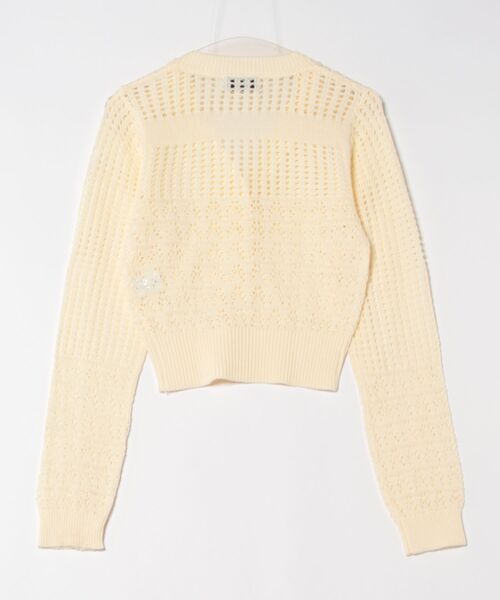 3.3 Field Trip （3.3フィールドトリップ）の「3.3 Field Trip／ミディ丈メッシュニットカーディガン（カーディガン/ボレロ・レディース・グレー/ピンク/イエロー・FREE）」の9枚目の写真