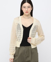 3.3 Field Trip  | 3.3 Field Trip／ミディ丈メッシュニットカーディガン(カーディガン/ボレロ)