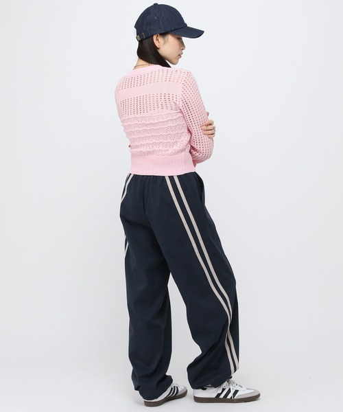 3.3 Field Trip （3.3フィールドトリップ）の「3.3 Field Trip／ミディ丈メッシュニットカーディガン（カーディガン/ボレロ・レディース・グレー/ピンク/イエロー・FREE）」の12枚目の写真