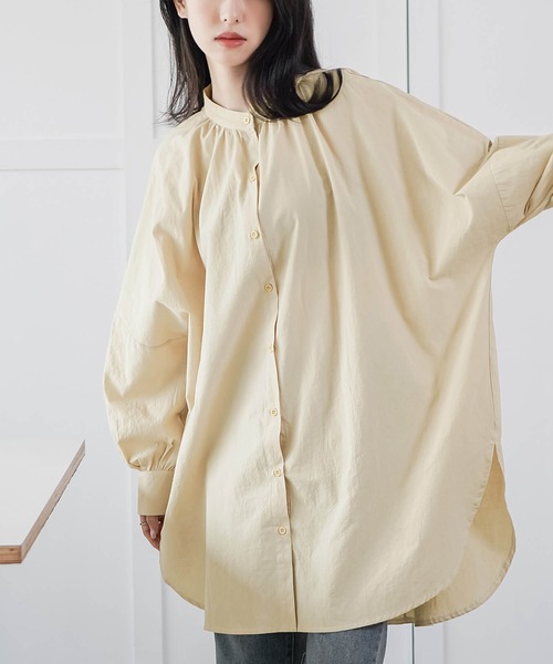 セール】シャツ ロングシャツ レディース 春 夏 秋 長袖 綿100