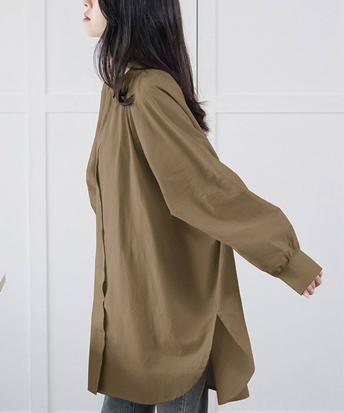 セール】シャツ ロングシャツ レディース 春 夏 秋 長袖 綿100