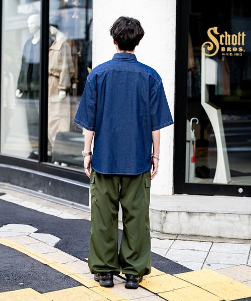 ROCA WEAR ブラックデニムオーバーサイズシャツ　XLサイズ ROCA WEAR ブラックデニムオーバーサイズシャツ XLサイズの通販