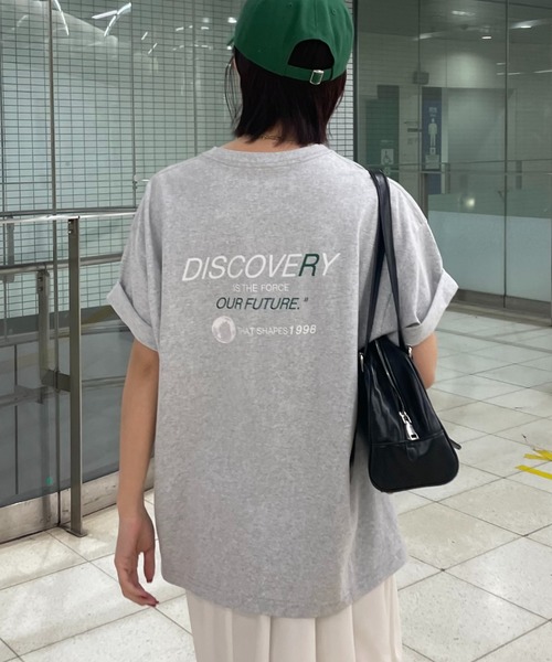 COLONY 2139(コロニートゥーワンスリーナイン)の「バックプリントTシャツ(Tシャツ/カットソー・レディース・ネイビー/グレー/オフホワイト・FREE)」の1枚目の写真