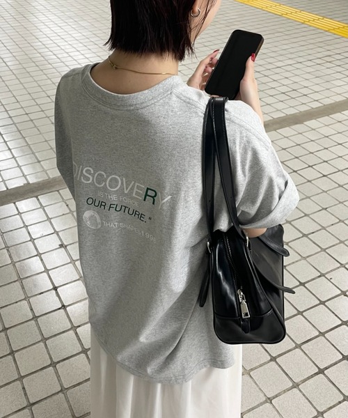 COLONY 2139(コロニートゥーワンスリーナイン)の「バックプリントTシャツ(Tシャツ/カットソー・レディース・ネイビー/グレー/オフホワイト・FREE)」の19枚目の写真