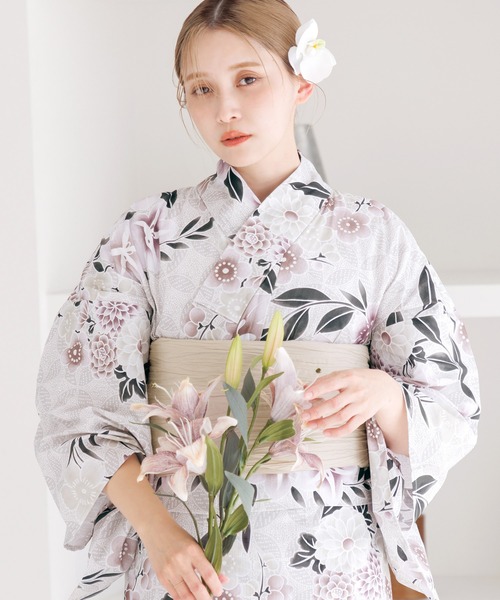 セール】【かんたん着付け】二部式セパレート浴衣 3点セット（ゆかた