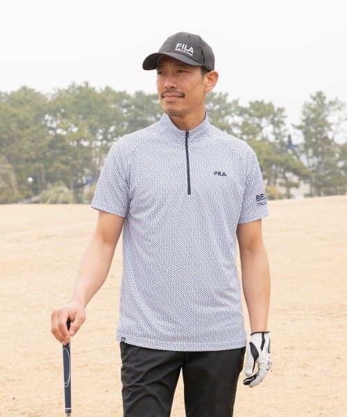 フィラゴルフ 上下セットアップ　半袖ゴルフシャツL ショートパンツM FILA フィラゴルフ メンズ 半袖シャツ 長袖インナーシャツ