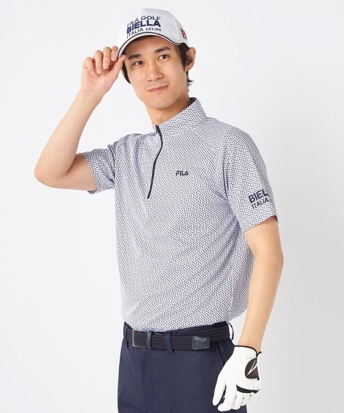 セール】【FILA GOLF/フィラゴルフ】接触冷感ハーフジップ半袖