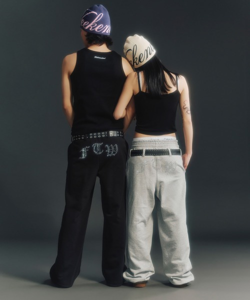 FTW(エフティダブリュー)の「RHINESTONE BELT LOOP SWEAT PANTS(スウェットパンツ・レディース・グレー/ブラック/ホワイト・SMALL/MEDIUM)」の15枚目の写真