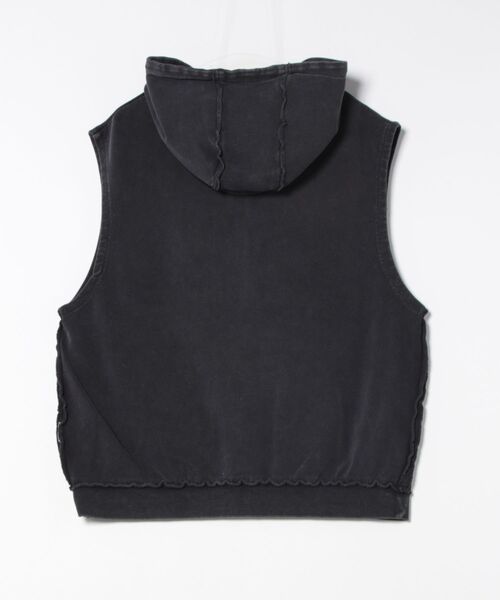 StartingOver ワンポイント刺繍 ノースリーブ パーカー セットアップ セール】one point sleeveless zip hoodie/ワンポイント刺繍