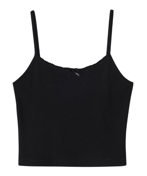 CRANK(クランク)の「A'GEM/9 × .kom 『CRANK/クランク』 LACE EYELET SLEEVELESS/レースアイレットスリーブレス(キャミソール・レディース・ホワイト/ブラック・FREE)」の20枚目の写真