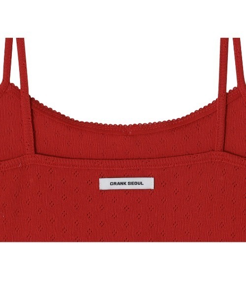CRANK(クランク)の「A'GEM/9 × .kom 『CRANK/クランク』 LACE EYELET SLEEVELESS/レースアイレットスリーブレス(キャミソール・レディース・ホワイト/ブラック・FREE)」の9枚目の写真