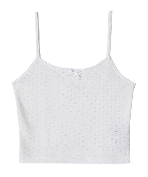 CRANK(クランク)の「A'GEM/9 × .kom 『CRANK/クランク』 LACE EYELET SLEEVELESS/レースアイレットスリーブレス(キャミソール・レディース・ホワイト/ブラック・FREE)」の16枚目の写真