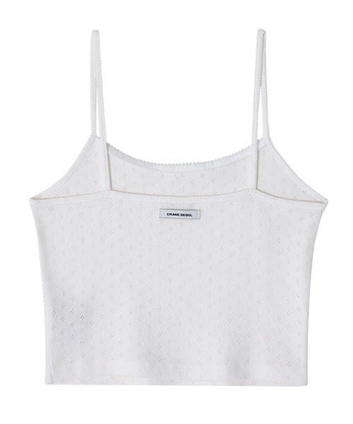 CRANK(クランク)の「A'GEM/9 × .kom 『CRANK/クランク』 LACE EYELET SLEEVELESS/レースアイレットスリーブレス(キャミソール・レディース・ホワイト/ブラック・FREE)」の15枚目の写真