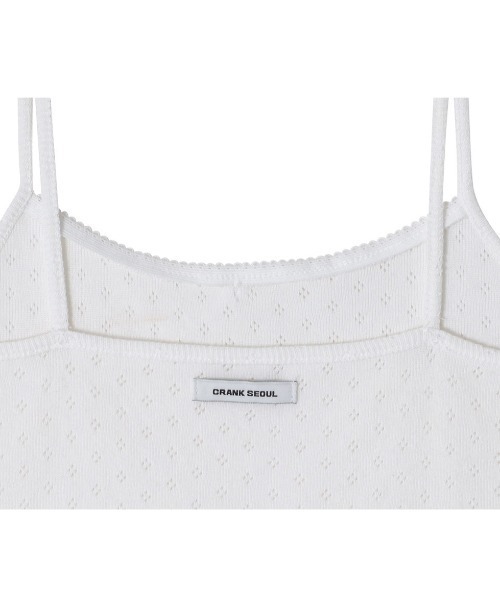 CRANK(クランク)の「A'GEM/9 × .kom 『CRANK/クランク』 LACE EYELET SLEEVELESS/レースアイレットスリーブレス(キャミソール・レディース・ホワイト/ブラック・FREE)」の13枚目の写真