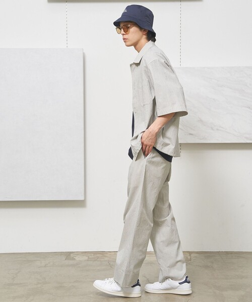 J.PRESS YORK STREET(ジェイプレスヨークストリート)の「【UNISEX】コットンリネンイージーストライプ パンツ(その他パンツ・メンズ・グレー系1/ブラック系2/ブラウン系3・SMALL/MEDIUM/LARGE)」の16枚目の写真