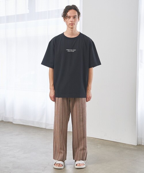 日本未上陸【YAITTE】JANEIRO Trouser-ストライプパンツ パンツドットジェーピー Pants.jp ストライプワイドパンツ