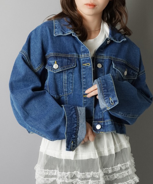 SPINNS(スピンズ)の「何にでも合う万能アイテム!ショート丈デニムジャケット(デニムジャケット・レディース・ブルー/ブラック/サックスブルー・ONESIZE)」の21枚目の写真