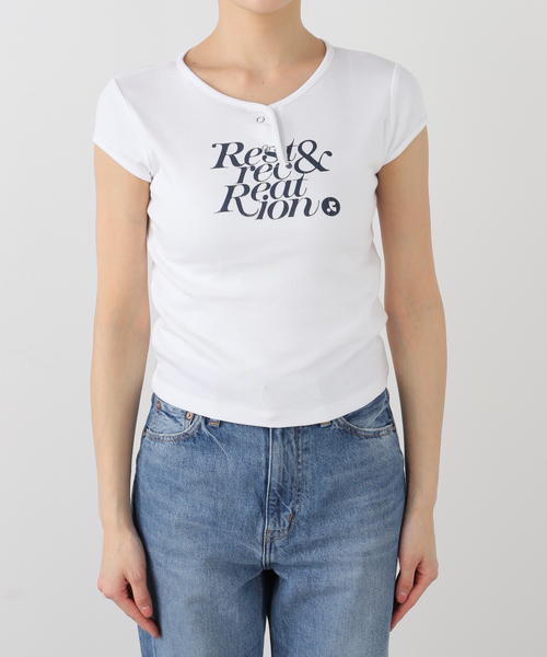 Rest&Recreation（レストアンドレクリエーション）の「【Rest&Recreation/レストアンドレクリエーション】 CAP SLEEVE Tシャツ（Tシャツ/カットソー・レディース・スカイブルー/ブラウン/グレー/ホワイト・FREE）」の11枚目の写真