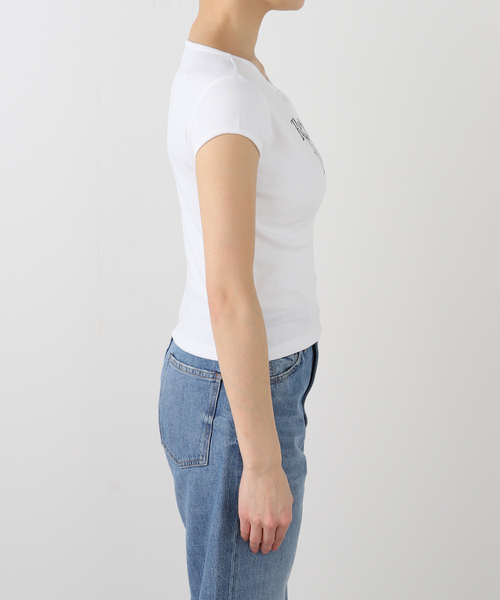 Rest&Recreation（レストアンドレクリエーション）の「【Rest&Recreation/レストアンドレクリエーション】 CAP SLEEVE Tシャツ（Tシャツ/カットソー・レディース・スカイブルー/ブラウン/グレー/ホワイト・FREE）」の14枚目の写真