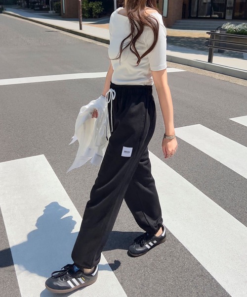 防風スウェットパンツ24f