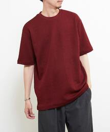 MASTER FRAME（マスターフレーム ）の「【MASTER FRAME/マスターフレーム】薄ふくれジャガードクルーネックTシャツ | ケーブル柄（Tシャツ/カットソー）」