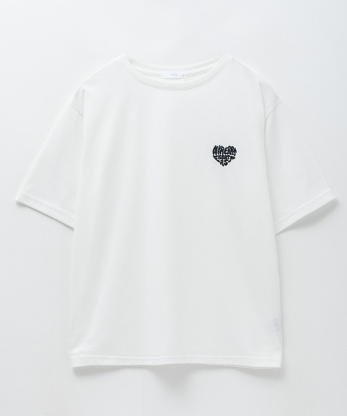 NAVY(ネイビー)の「NAVY ハートロゴ刺繍Tシャツ(Tシャツ/カットソー・レディース・ブラック/ホワイト/チャコールグレー・M/L)」の19枚目の写真