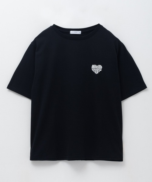 NAVY(ネイビー)の「NAVY ハートロゴ刺繍Tシャツ(Tシャツ/カットソー・レディース・ブラック/ホワイト/チャコールグレー・M/L)」の17枚目の写真