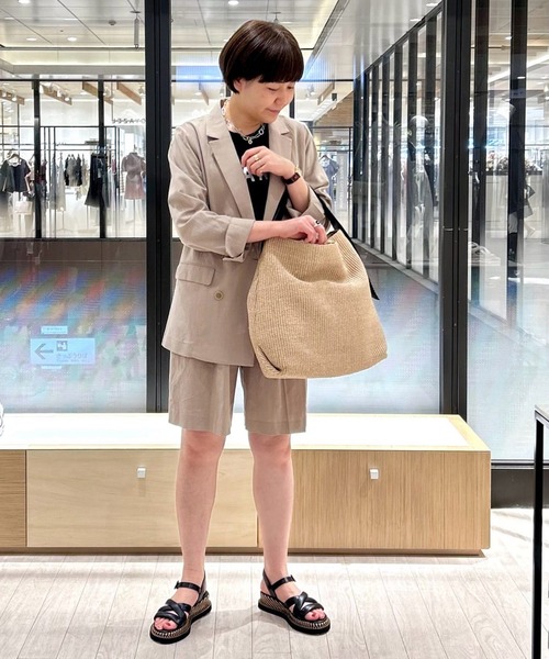 売り切りセール●JILSANDER リネン テーラードジャケット セール】リネンクロスダブルジャケット（テーラードジャケット