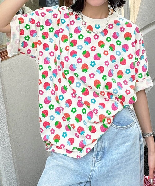 HOOK(フック)の「【HOOK】for girls カラフルポップアートTシャツ (SS)(Tシャツ/カットソー・レディース・ダークグレー/パープル/ベージュ/グリーン/ピンク/ライトグレー/ベージュ系その他/ベージュ系その他2/グレー/グレー系その他/スモークピンク/ブラック/ライトベージュ/ピンク系その他/グレー系その他2・FREE)」の10枚目の写真