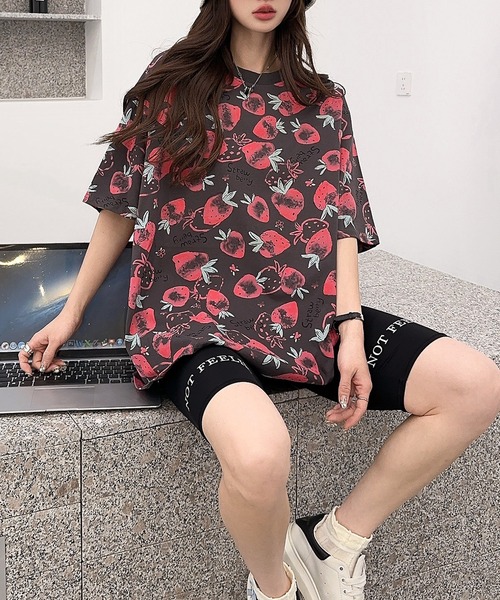 HOOK(フック)の「【HOOK】for girls カラフルポップアートTシャツ (SS)(Tシャツ/カットソー・レディース・ダークグレー/パープル/ベージュ/グリーン/ピンク/ライトグレー/ベージュ系その他/ベージュ系その他2/グレー/グレー系その他/スモークピンク/ブラック/ライトベージュ/ピンク系その他/グレー系その他2・FREE)」の5枚目の写真