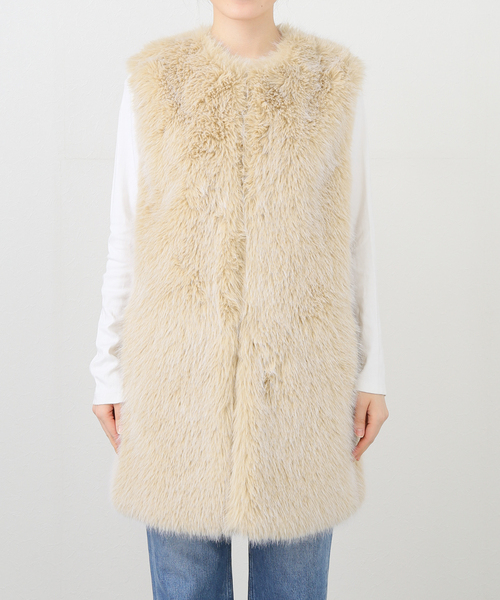 IENA(イエナ)の「HERNO/ヘルノ ECO FUR VEST ベスト GC00065DR12627(その他アウター・レディース・アイボリー・FREE)」の12枚目の写真