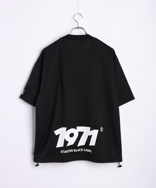 STARTER(スターター)の「STARTER BLACK LABEL メッシュ ビッグロゴ Vネック 半袖T 裾ドローコード(Tシャツ/カットソー・メンズ・ブラック/ホワイト/グレー・M/L)」の9枚目の写真