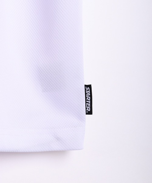STARTER(スターター)の「STARTER BLACK LABEL メッシュ ビッグロゴ Vネック 半袖T 裾ドローコード(Tシャツ/カットソー・メンズ・ブラック/ホワイト/グレー・M/L)」の14枚目の写真