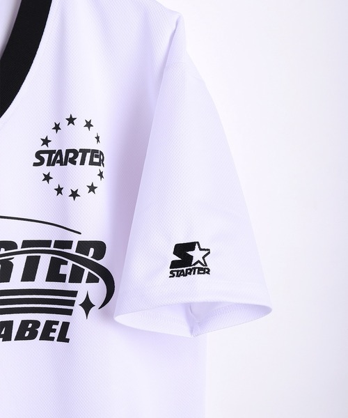 STARTER(スターター)の「STARTER BLACK LABEL メッシュ ビッグロゴ Vネック 半袖T 裾ドローコード(Tシャツ/カットソー・メンズ・ブラック/ホワイト/グレー・M/L)」の11枚目の写真