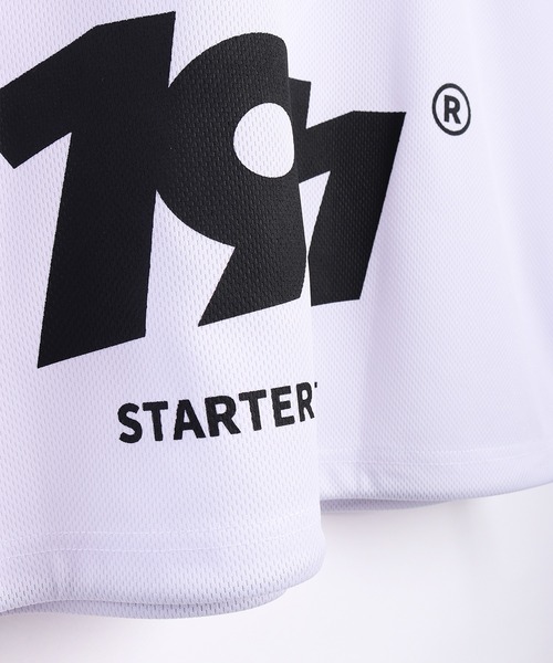 STARTER(スターター)の「STARTER BLACK LABEL メッシュ ビッグロゴ Vネック 半袖T 裾ドローコード(Tシャツ/カットソー・メンズ・ブラック/ホワイト/グレー・M/L)」の16枚目の写真