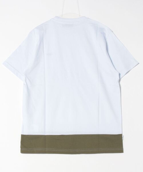 Import & Select(インポートアンドセレクト)の「【SHOE】 裾配色切り替えTEE ショートスリーブTシャツ 半袖Tシャツ(Tシャツ/カットソー・メンズ・ホワイト/ブラック・2/3)」の4枚目の写真