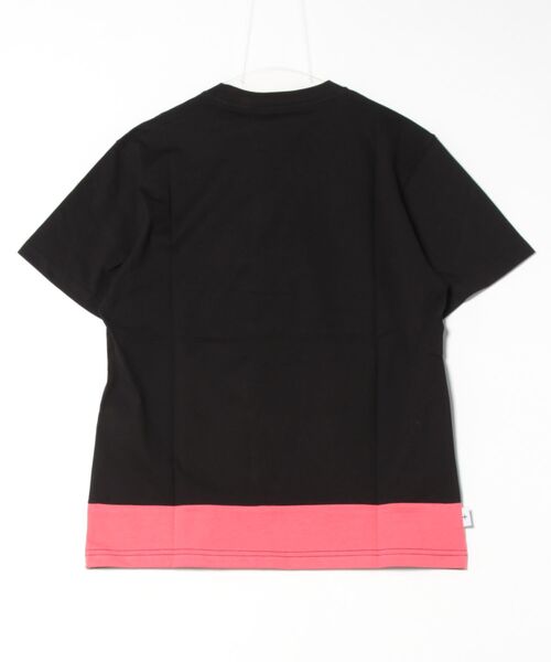 Import & Select(インポートアンドセレクト)の「【SHOE】 裾配色切り替えTEE ショートスリーブTシャツ 半袖Tシャツ(Tシャツ/カットソー・メンズ・ホワイト/ブラック・2/3)」の3枚目の写真