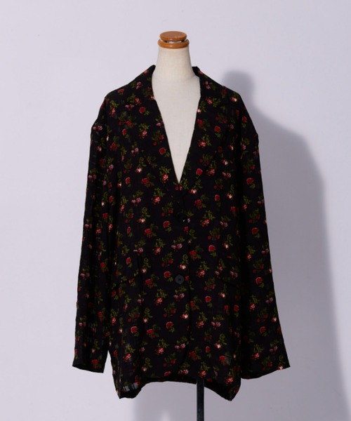 FIG&VIPER（フィグアンドバイパー）の「シアーBIG JK（テーラードジャケット・レディース・ベージュ/ネイビー・FREE）」の5枚目の写真