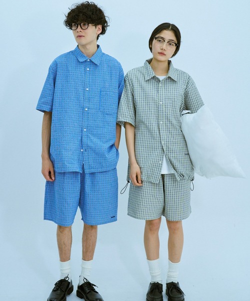 BROKEN BASE（ブロークンベース）の「チェックセットアップパジャマショーツ（その他パンツ・メンズ・ブルー/ブルー系/ピンク系・SMALL/MEDIUM/LARGE）」の21枚目の写真